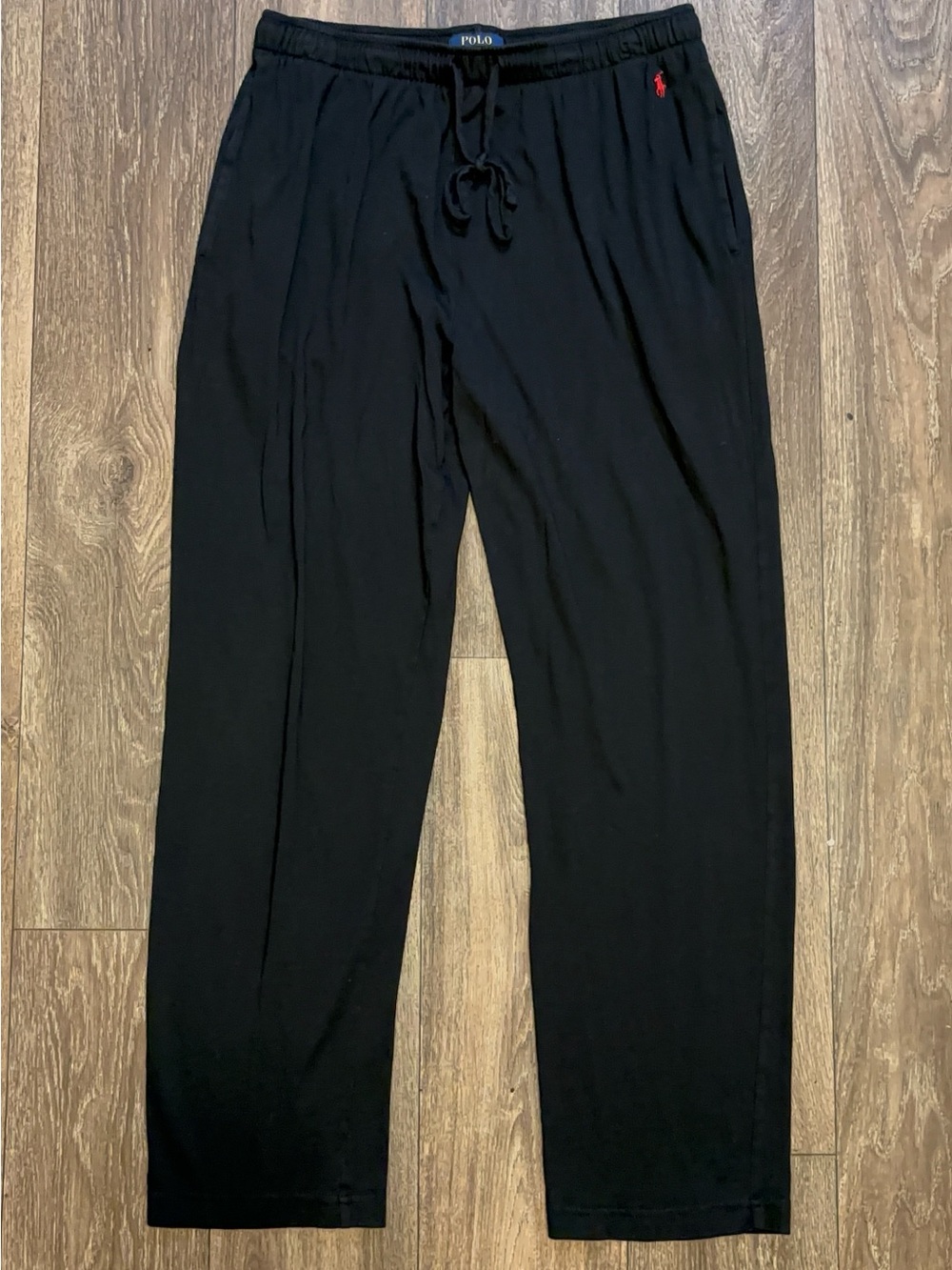Black Polo Ralph Lauren cotton-blend knit lounge pants